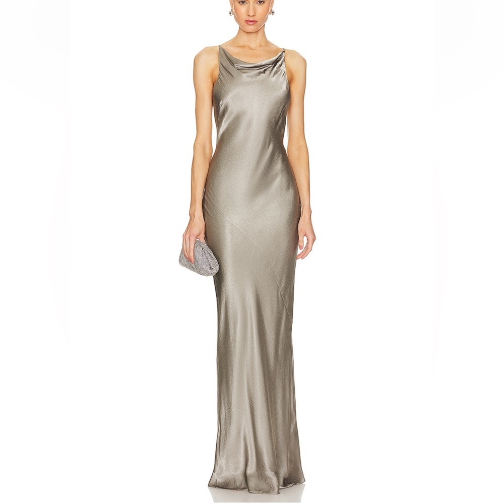 Shona Joy La Lune High Neck Cowl Maxi Dress‎ Sage